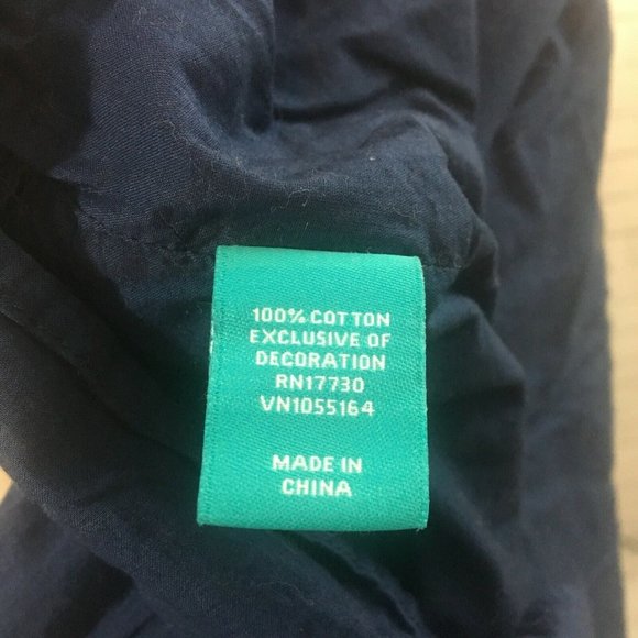 Calypso St Barth for Target Navy Blue Bardot Off Shoulder Dress White Embroidery - Picture 6 of 7